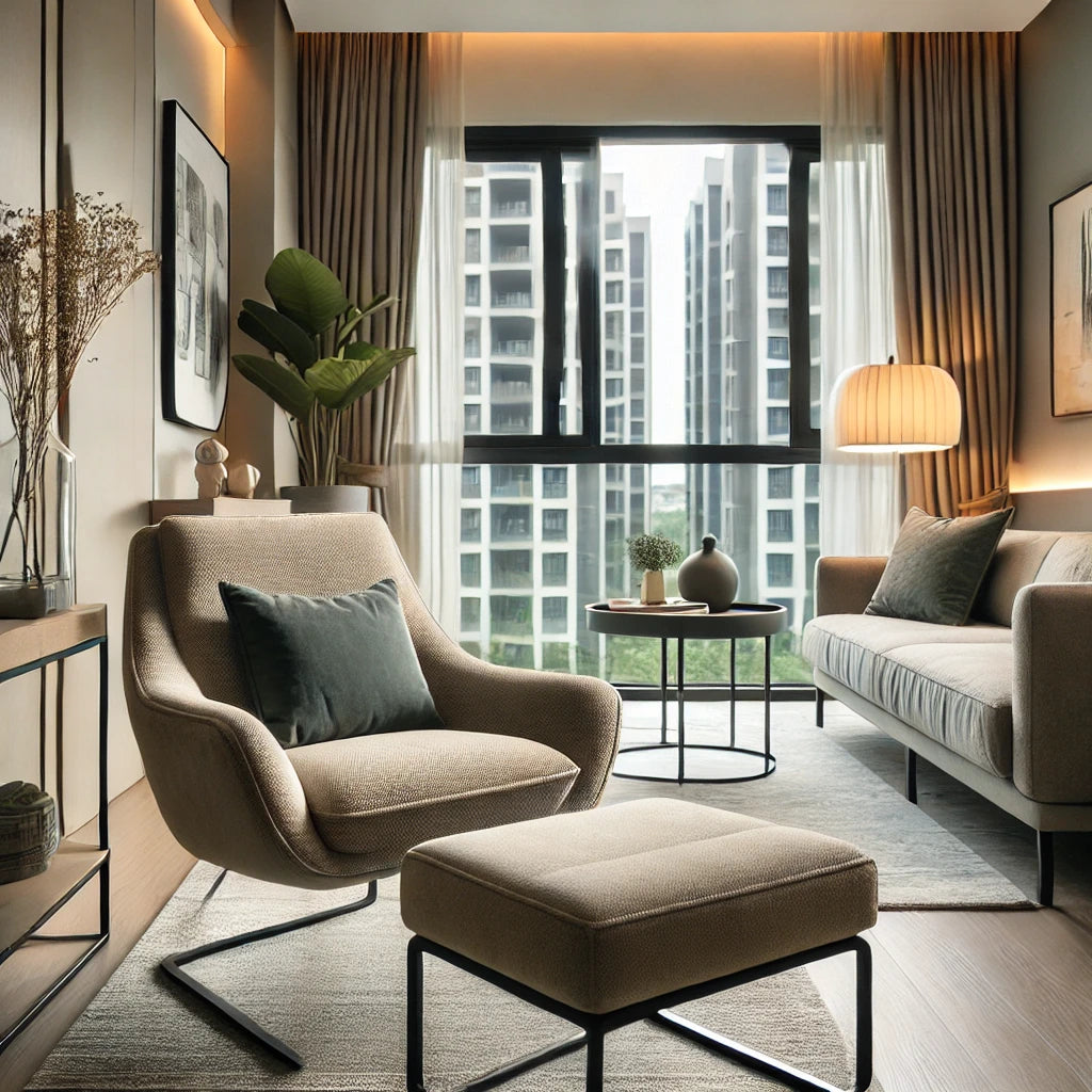 Stylish Chairs with Ottomans for HDB Flats