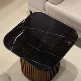 Bari Marble Side Table, Black