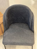 Sofia Fabric Dining Chair, Charcoal