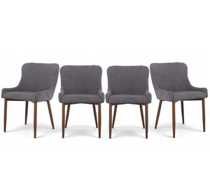 Justina Chair, Smoke Grey, Set of 4