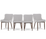 Justina Chair, Stone Grey, Set of 4