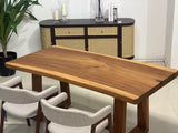 Hudson Suar Live Edge Solid Wood Dining Table, Natural (180cm)