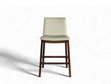 Antonia Solid Wood Counter Stool (Top Grain Leather), Beige