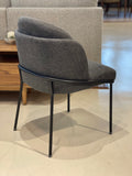 Sofia Fabric Dining Chair, Charcoal