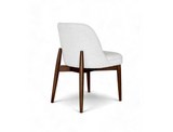 Beatrice Solid Wood Fabric Dining Chair, Chalk