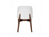 Beatrice Solid Wood Fabric Dining Chair, Chalk