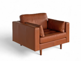 Boston Leather Armchair, Cinnamon Brown