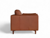 Boston Leather Armchair, Cinnamon Brown