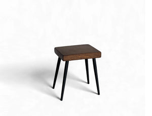 Bruno Solid Suar Wood Stool