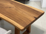 Hudson Suar Live Edge Solid Wood Dining Table, Natural (180cm)