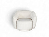 Celeste Swivel Armchair, Almond White