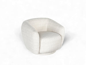 Celeste Swivel Armchair, Almond White