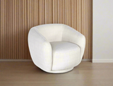 Celeste Swivel Armchair, Almond White