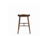 Cleo Solid Wood Counter Stool, Dark Walnut