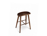 Cleo Solid Wood Counter Stool, Dark Walnut