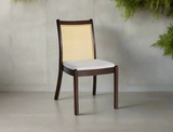 Finn Rattan Dining Chair, Frost White - Water Repellent Fabric