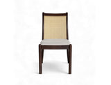 Finn Rattan Dining Chair, Frost White - Water Repellent Fabric