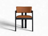 Gustav Dining Chair (Top Grain Leather), Honey Brown