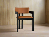 Gustav Dining Chair (Top Grain Leather), Honey Brown