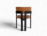 Gustav Dining Chair (Top Grain Leather), Honey Brown