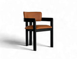 Gustav Dining Chair (Top Grain Leather), Honey Brown