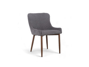 Justina Fabric Dining Chair, Smoke Grey