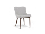 Justina Fabric Dining Chair, Stone Grey