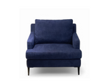 Luna Fabric Armchair, Bottega Blue