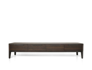 Regent Wood TV Console, Smoked Oak