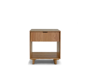 Riley Wood Side Table, Natural Oak