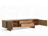 Riley Wood TV Console, Natural Oak