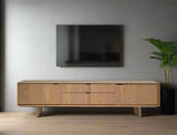 Riley Wood TV Console, Natural Oak