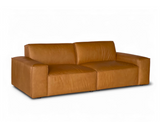 Scott 3 Seater Leather Sofa, Caramel Tan