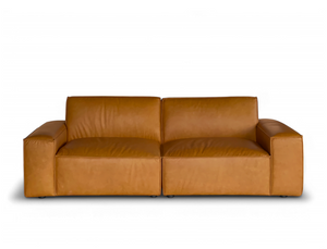 Scott 3 Seater Leather Sofa, Caramel Tan