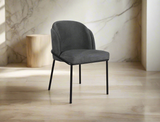 Sofia Fabric Dining Chair, Charcoal