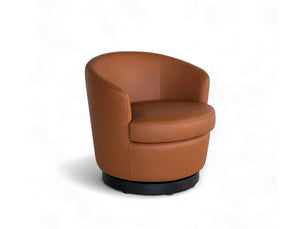 Vienna Swivel Armchair (Top Grain Leather), Honey