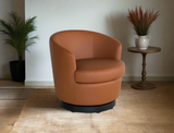 Vienna Swivel Armchair (Top Grain Leather), Honey