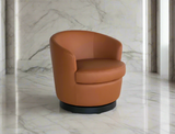 Vienna Swivel Armchair (Top Grain Leather), Honey