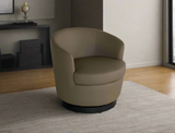 Vienna Swivel Armchair (Top Grain Leather), Taupe