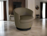 Vienna Swivel Armchair (Top Grain Leather), Taupe